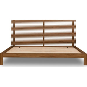 Tanner Solid Ash Platform Bed in Roux