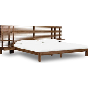 Tanner Solid Ash Wall Bed with Integrated Nightstands in Roux