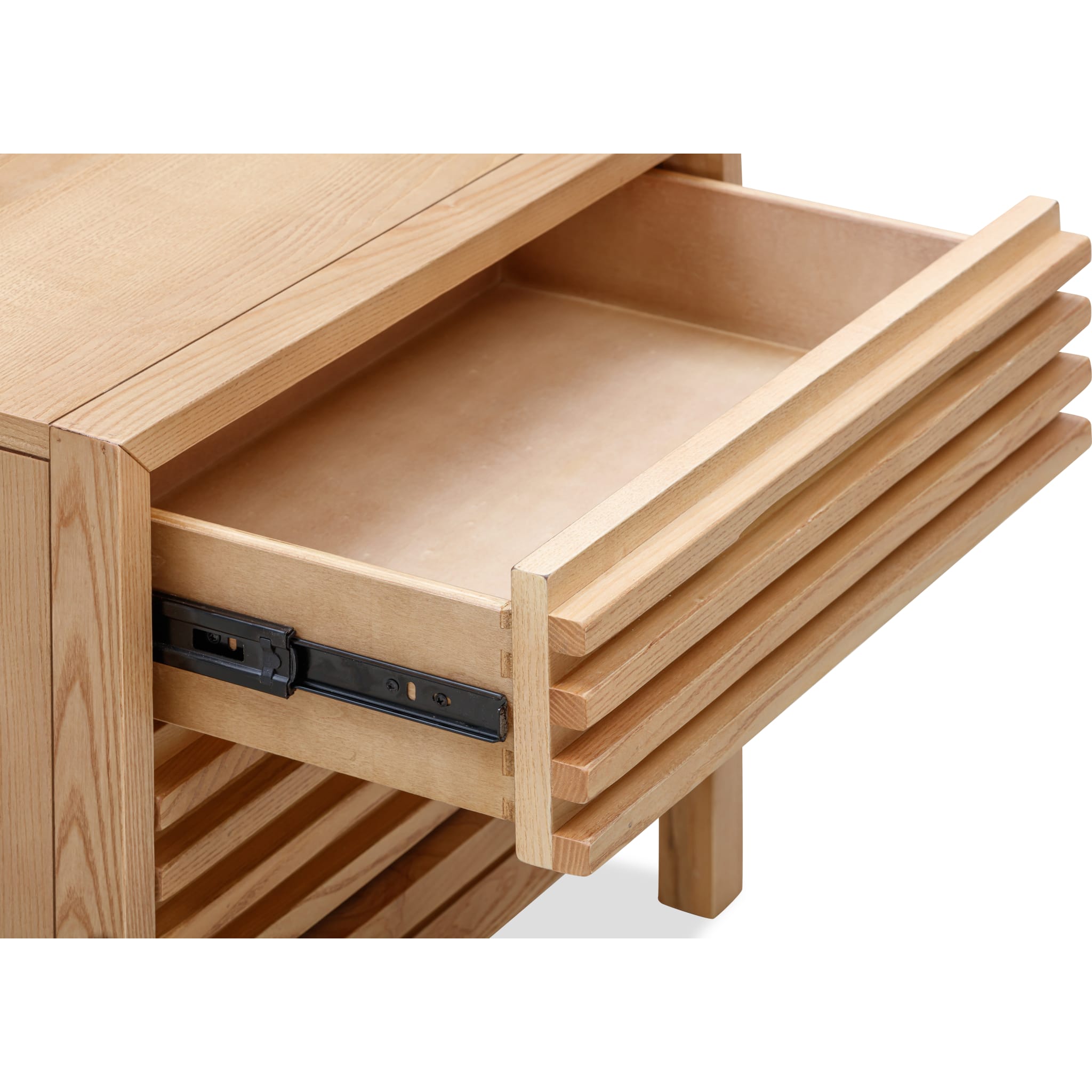 Tanner Two Drawer Ash Wood Nightstand in Flaxen