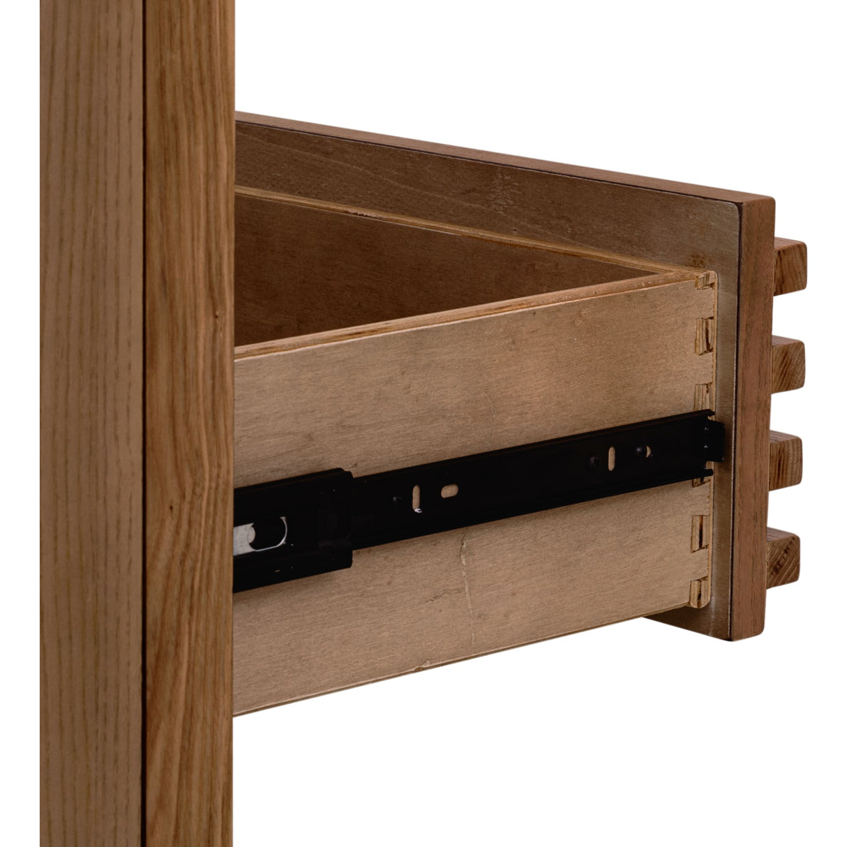 Tanner Two Drawer Ash Wood Nightstand in Roux