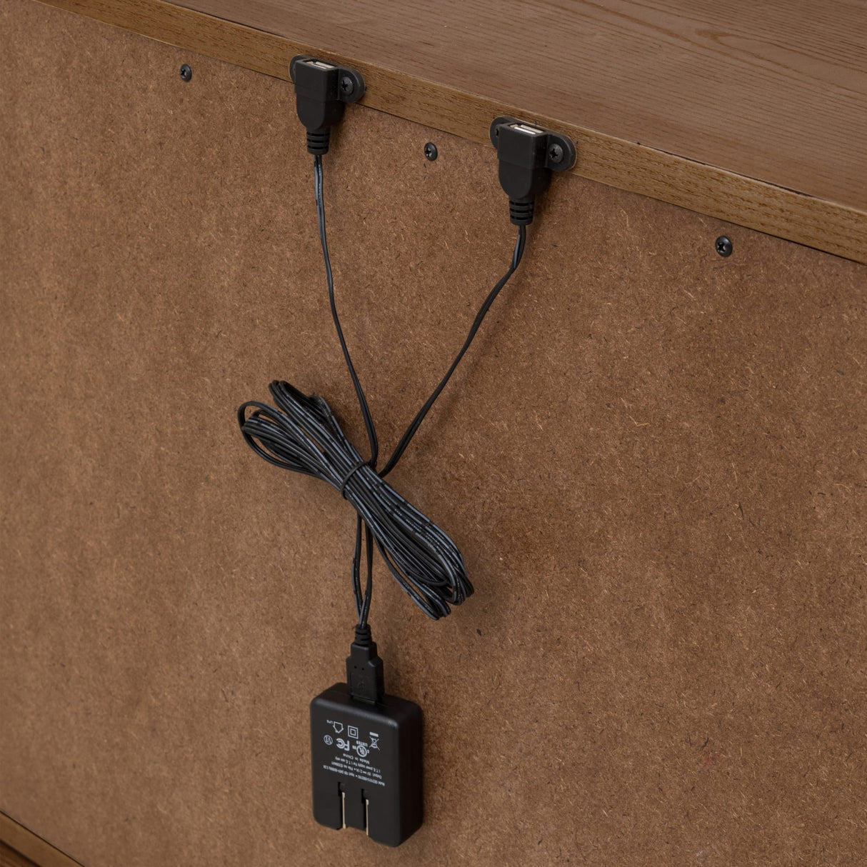 Tanner Two Drawer Ash Wood Nightstand in Roux