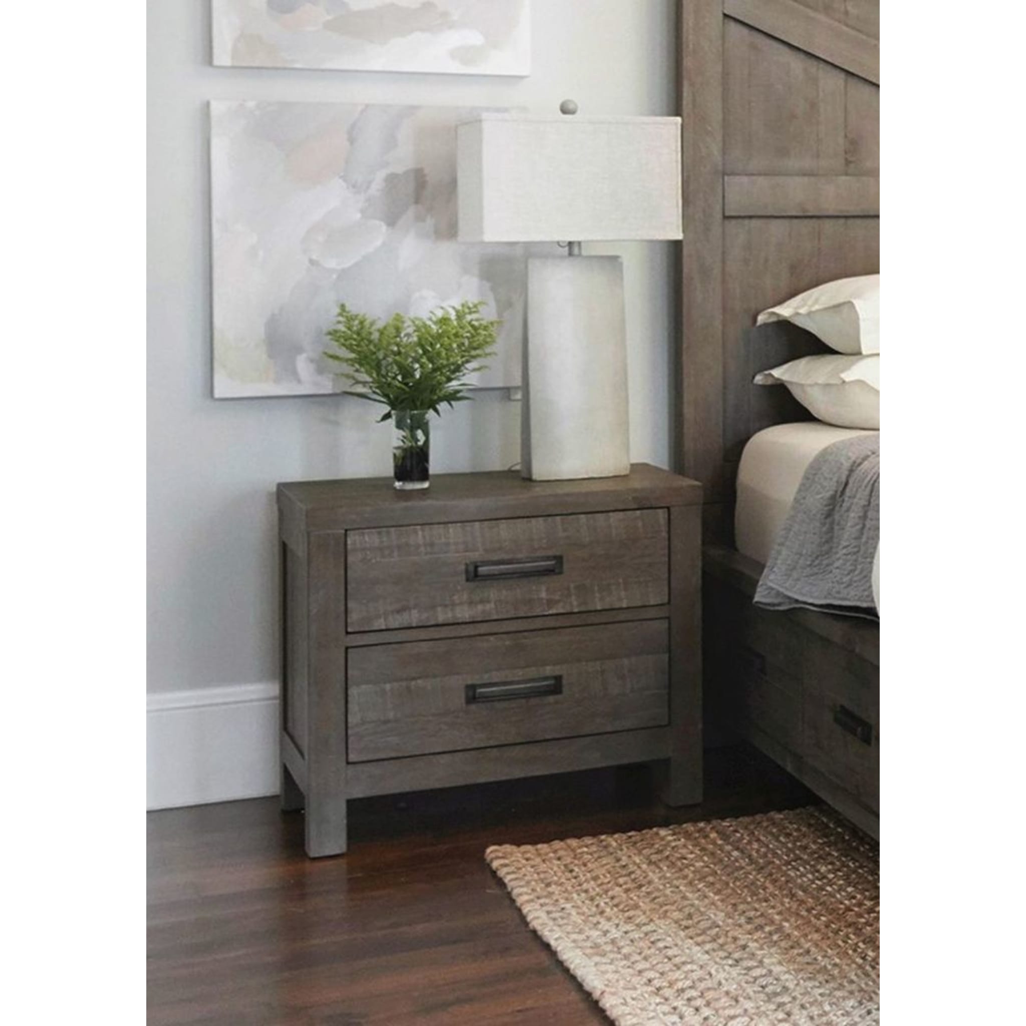 Taryn Nightstand in Rustic Grey