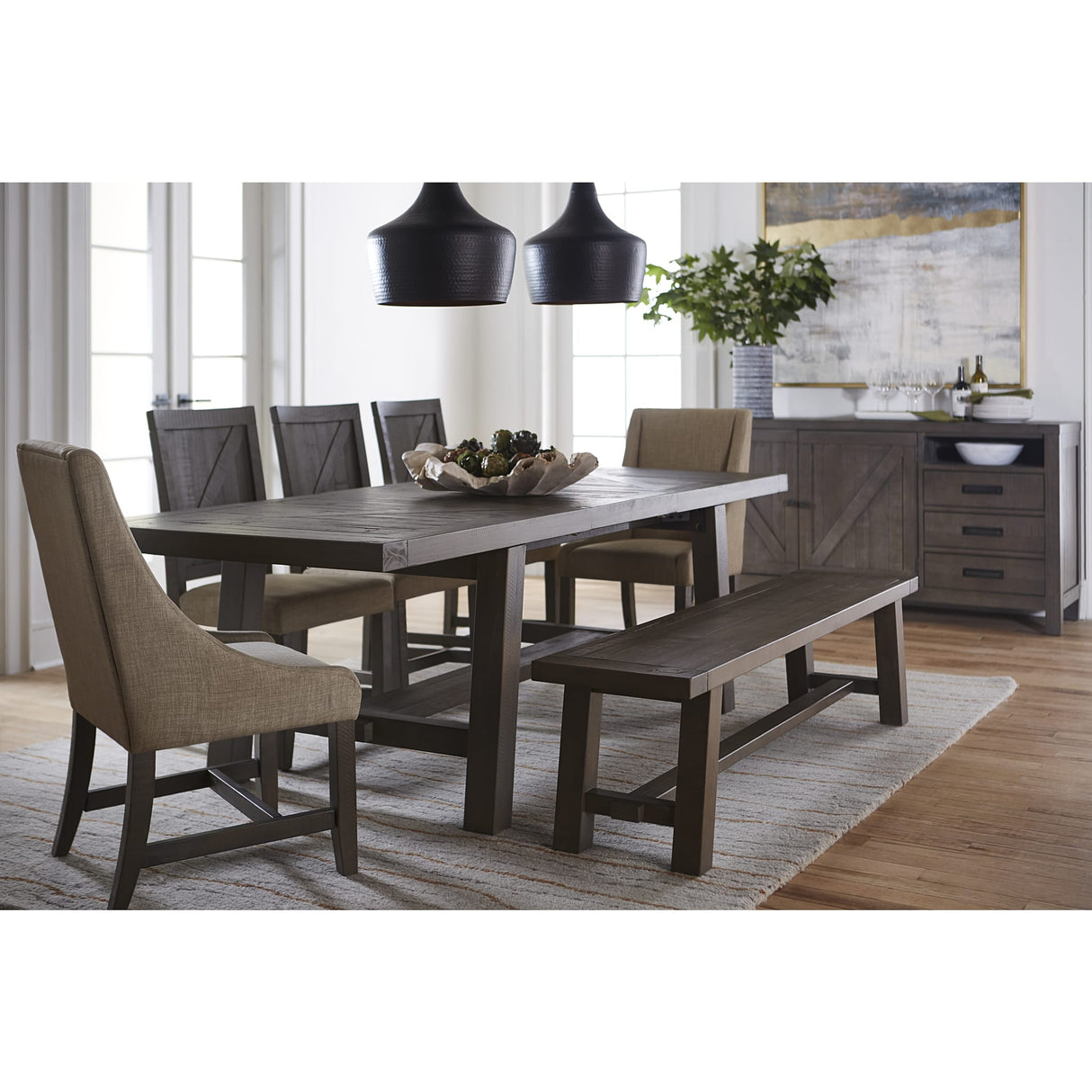 Taryn Wood Chair in Rustic Grey