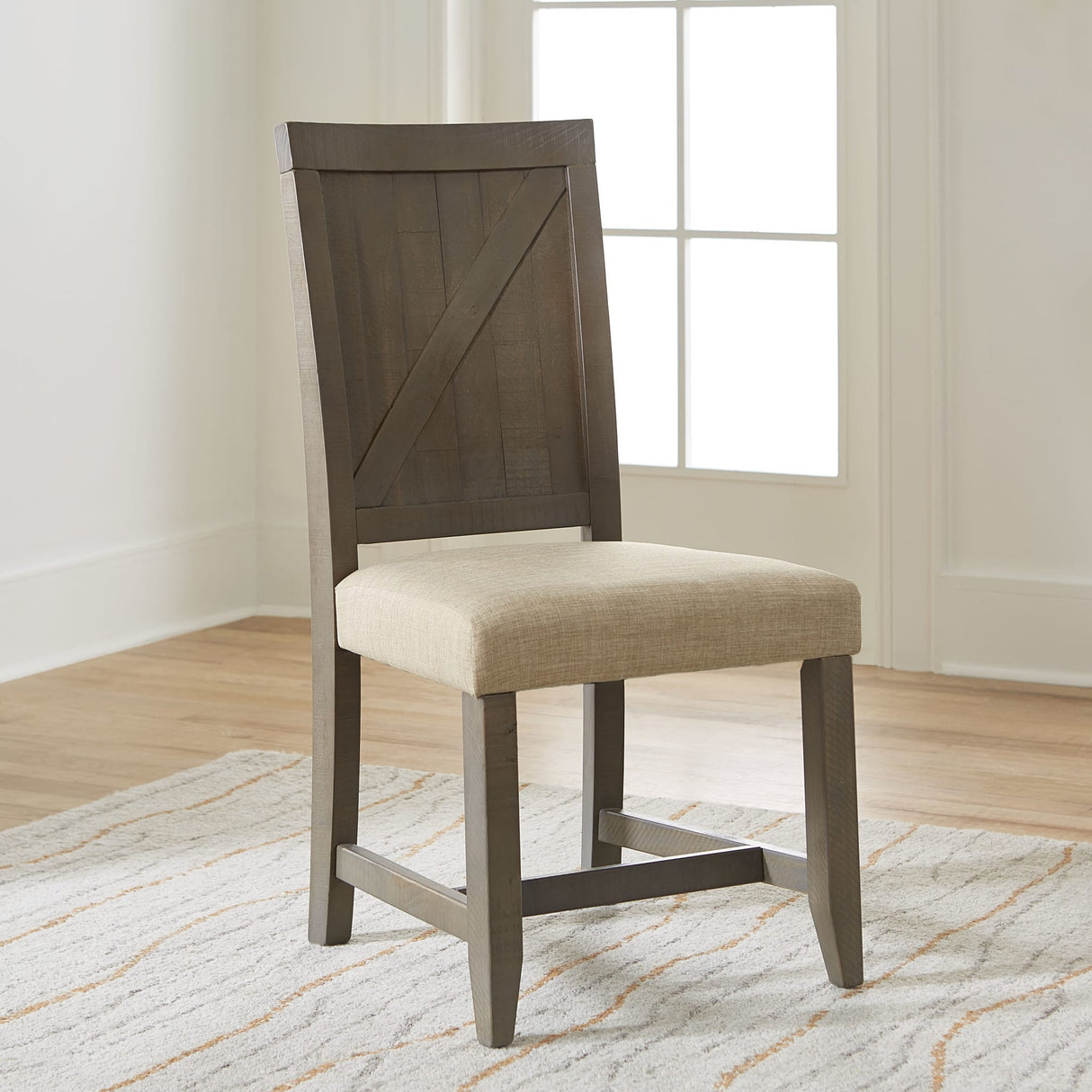Taryn Wood Chair in Rustic Grey