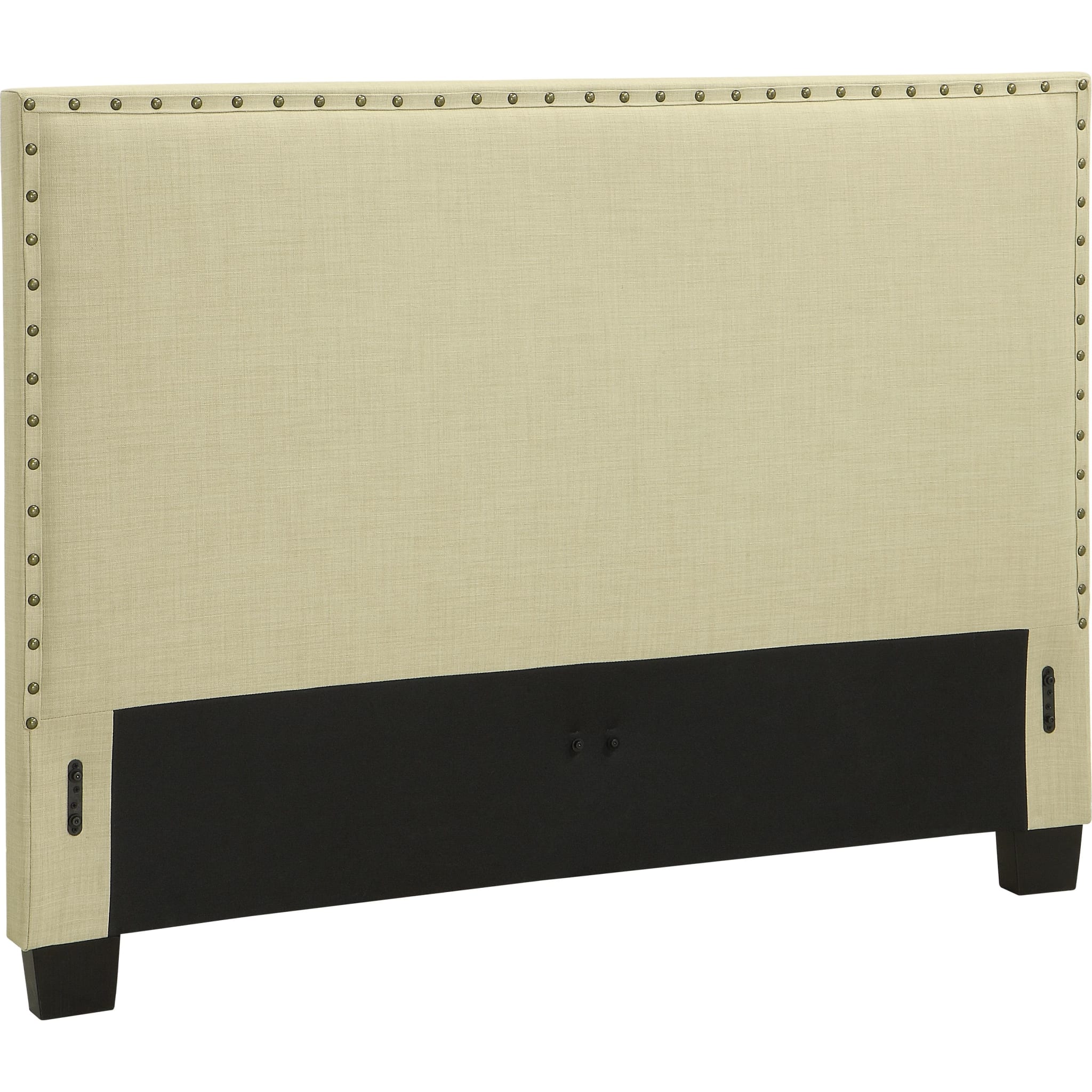 Tavel Nailhead Upholstered Headboard in Tumbleweed