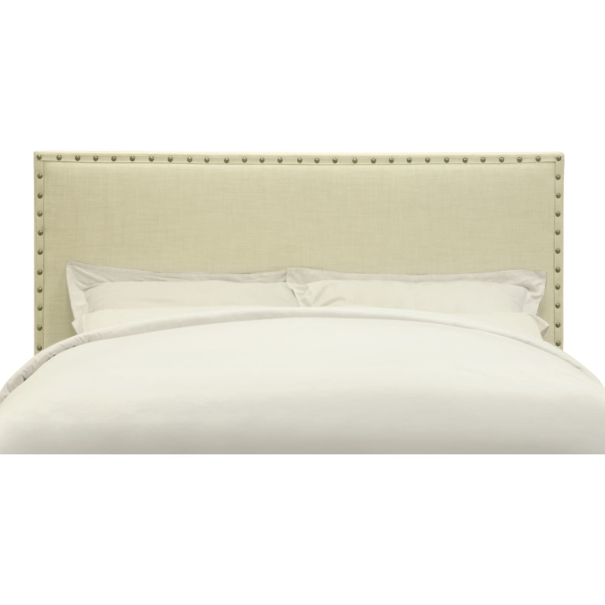 Tavel Nailhead Upholstered Headboard in Tumbleweed