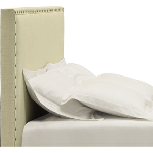 Tavel Nailhead Upholstered Headboard in Tumbleweed