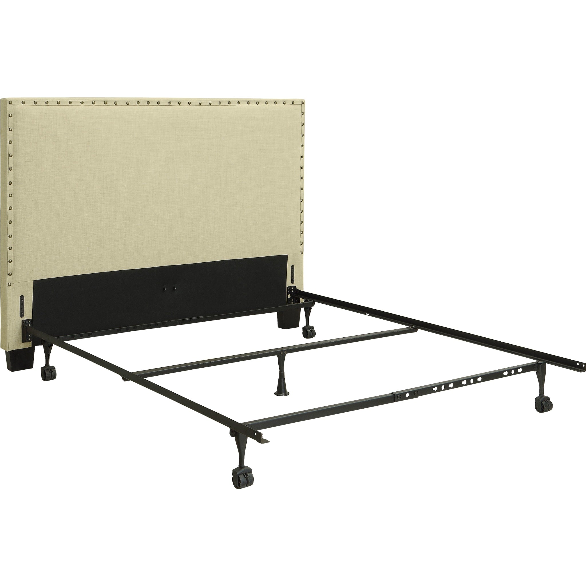 Tavel Nailhead Upholstered Headboard in Tumbleweed