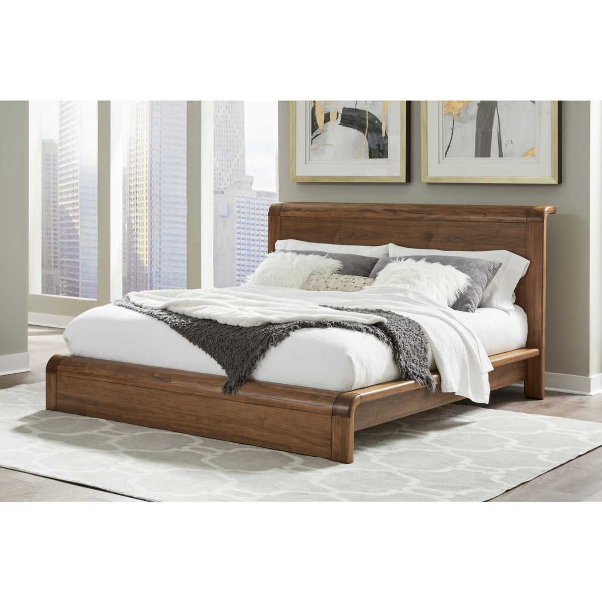 Totes Platform Bed in English Walnut
