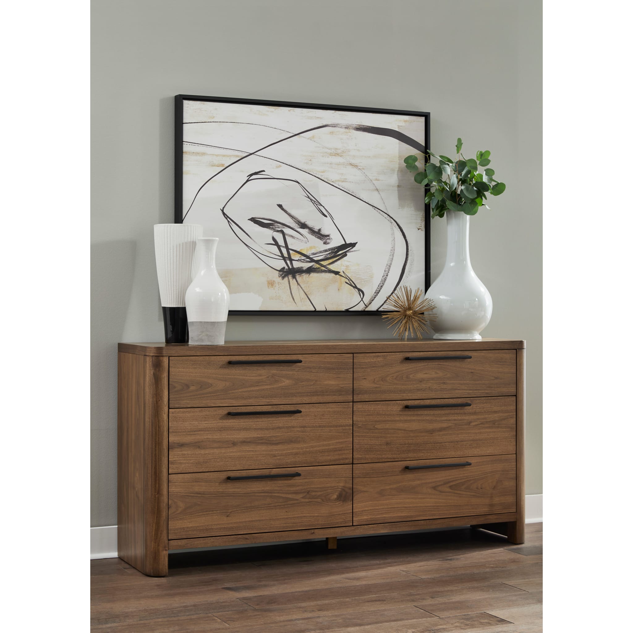 Totes Six Drawer Dresser in English Walnut
