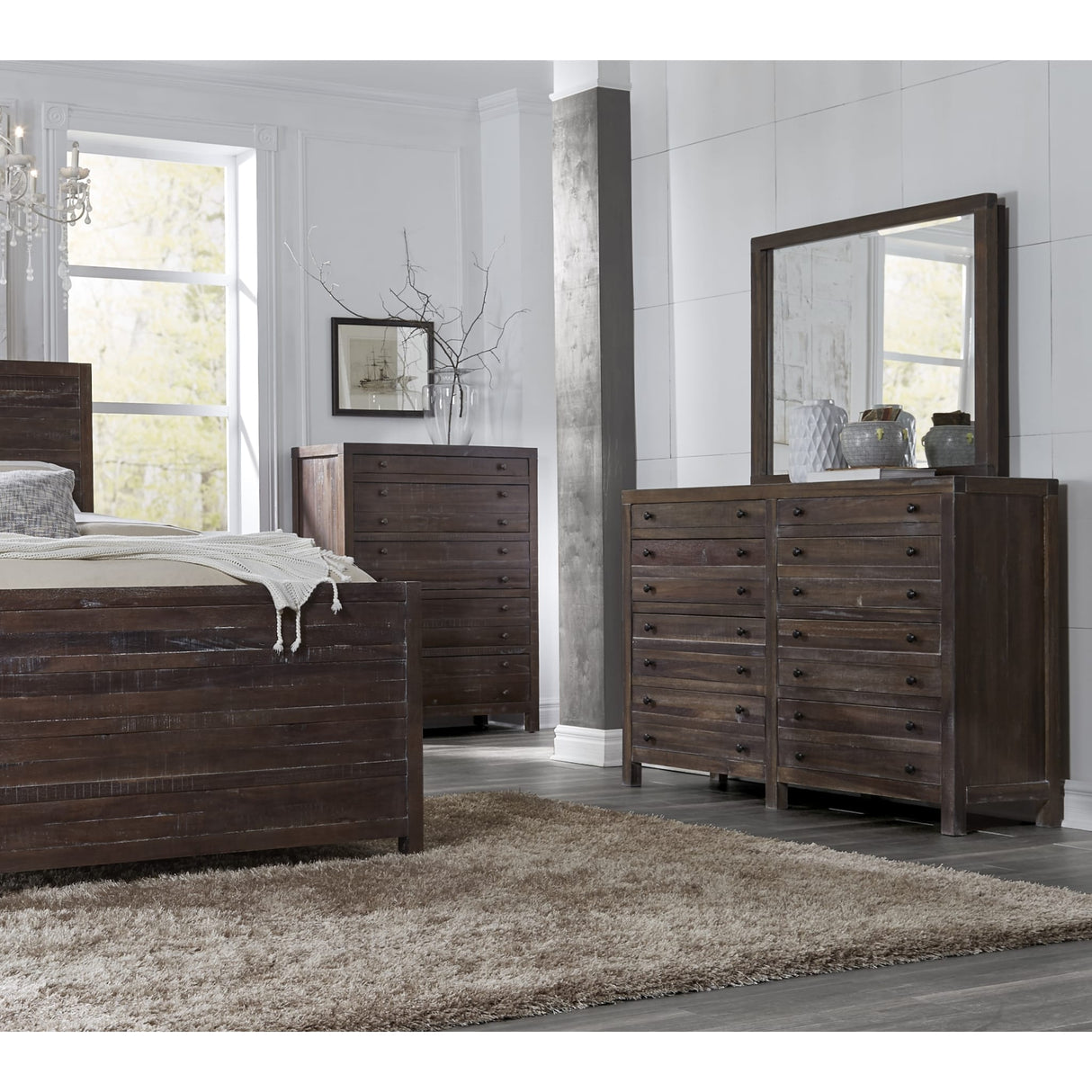 Townsend Eight Drawer Solid Wood Dresser in Java (2024)