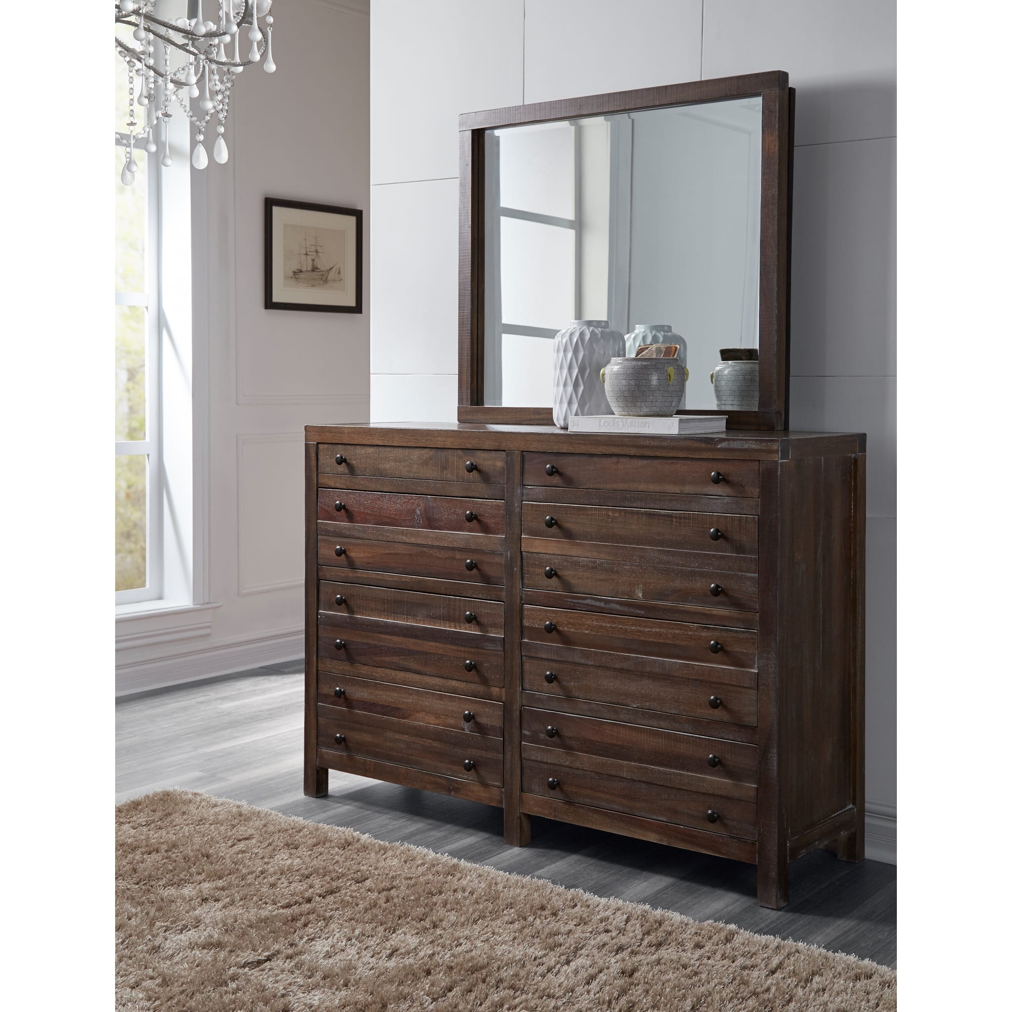 Townsend Eight Drawer Solid Wood Dresser in Java (2024)