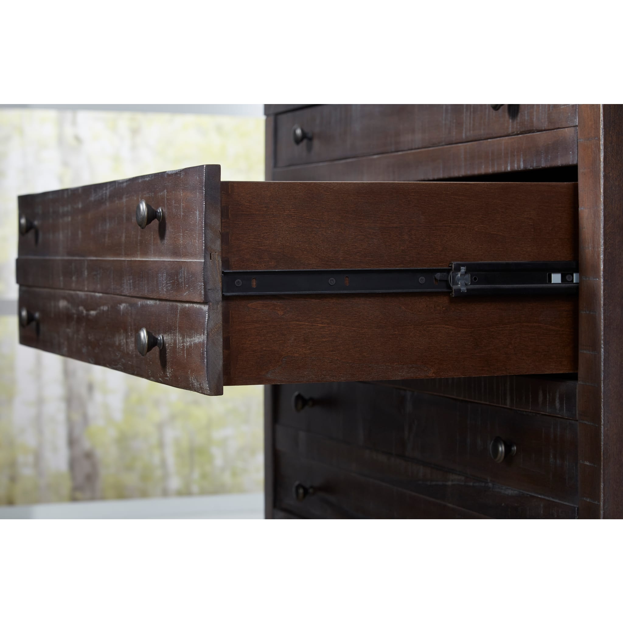 Townsend Five Drawer Solid Wood Chest in Java