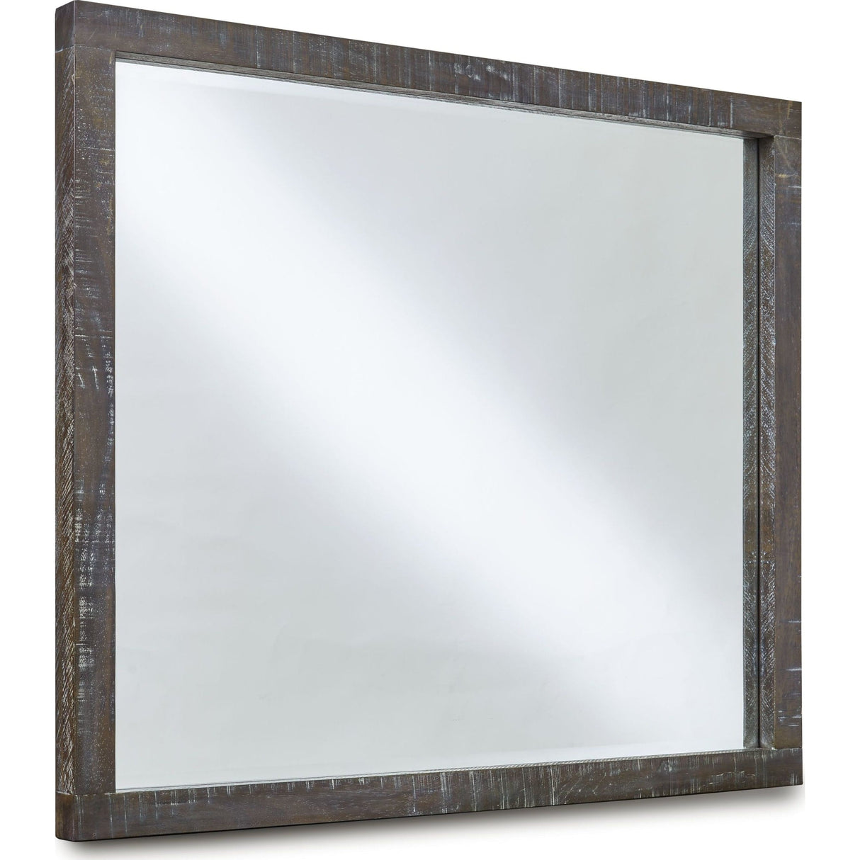 Townsend Solid Wood Beveled Glass Mirror in Gunmetal