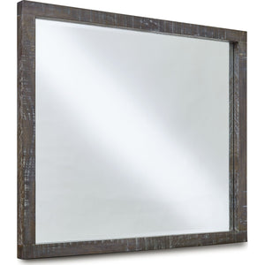 Townsend Solid Wood Beveled Glass Mirror in Gunmetal