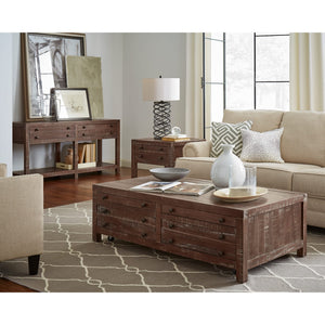 Townsend Solid Wood Castered Coffee Table in Java