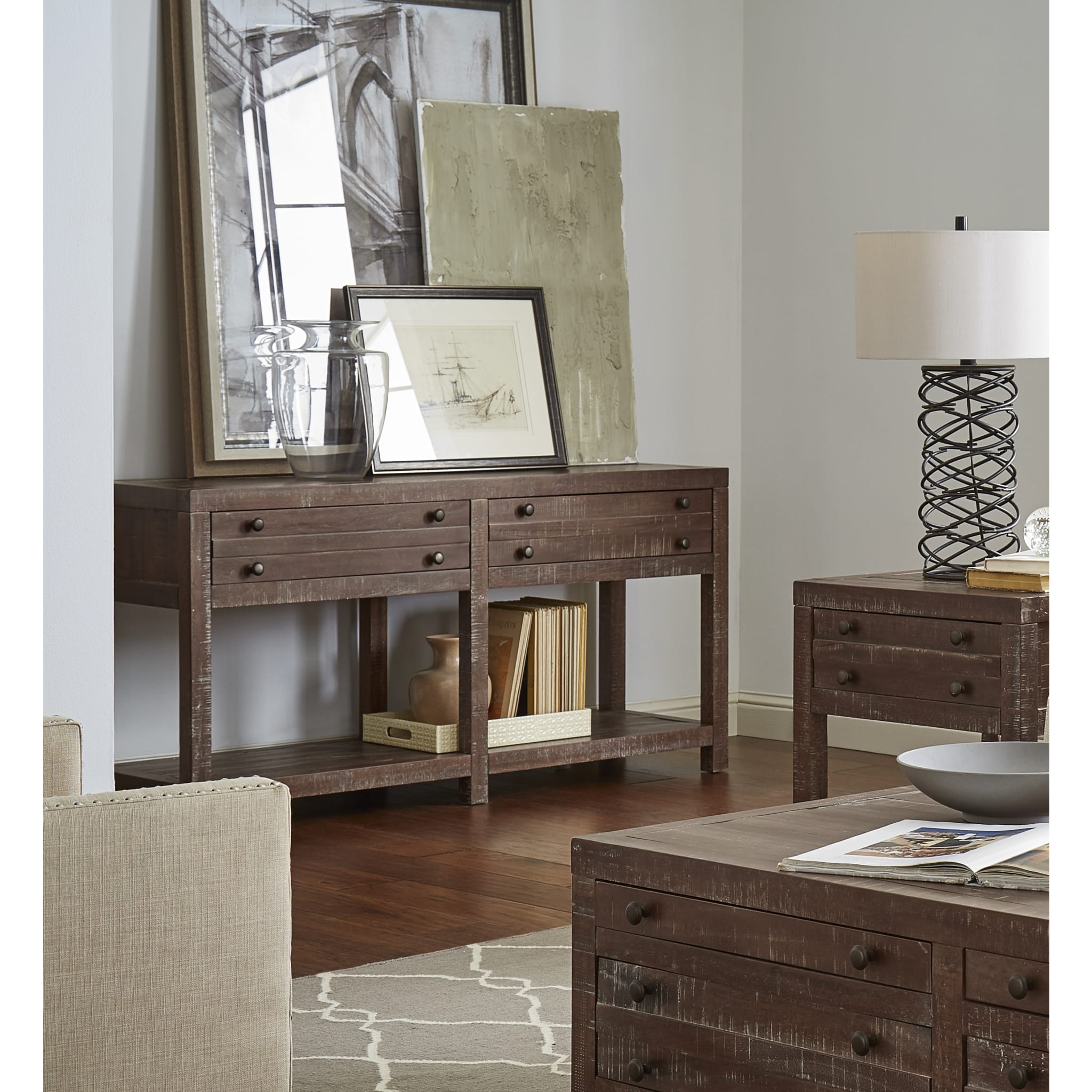 Townsend Solid Wood Console Table in Java