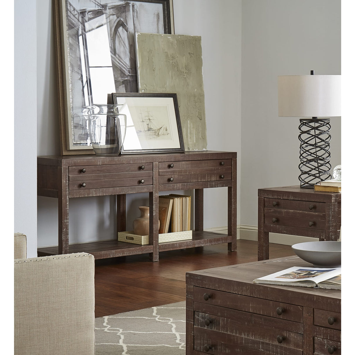 Townsend Solid Wood Console Table in Java