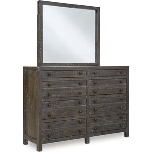Townsend Solid Wood Eight Drawer Dresser in Gunmetal (2024)