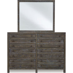 Townsend Solid Wood Eight Drawer Dresser in Gunmetal (2024)