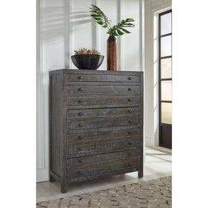 Townsend Solid Wood Five Drawer Chest in Gunmetal (2024)