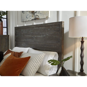 Townsend Solid Wood Low-Profile Bed in Gunmetal