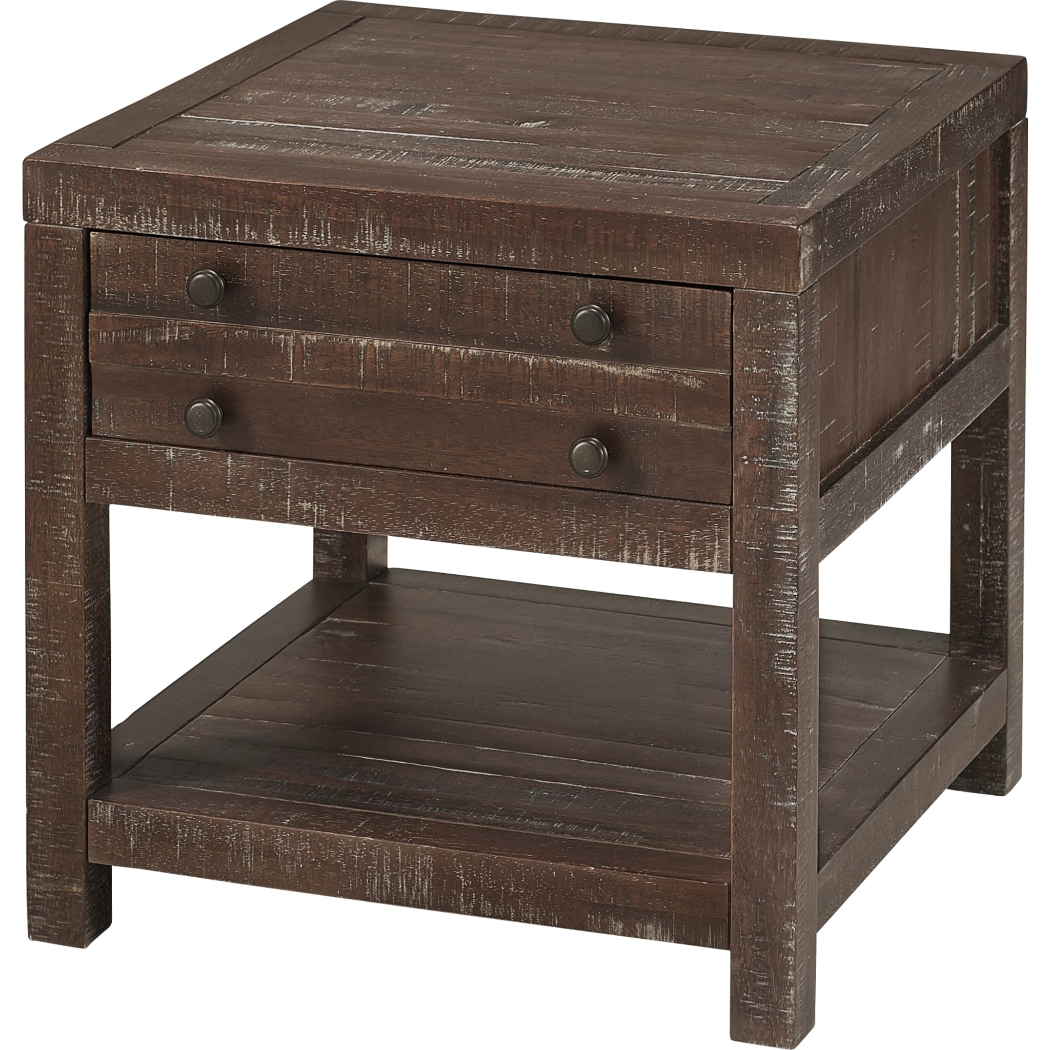 Townsend Solid Wood Side Table in Java
