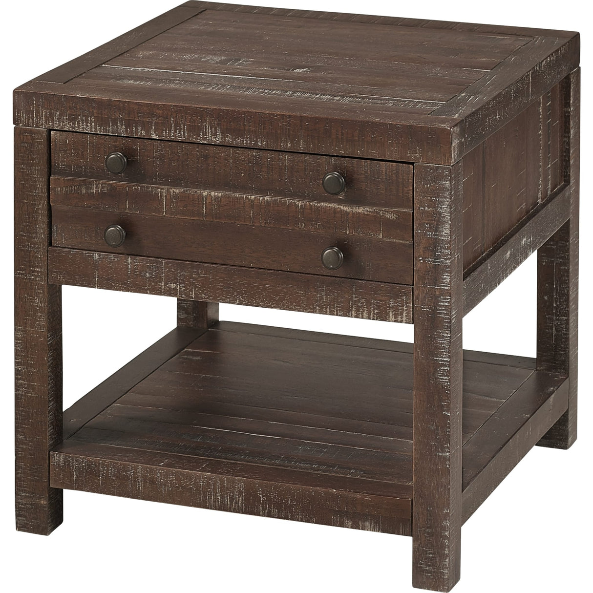 Townsend Solid Wood Side Table in Java