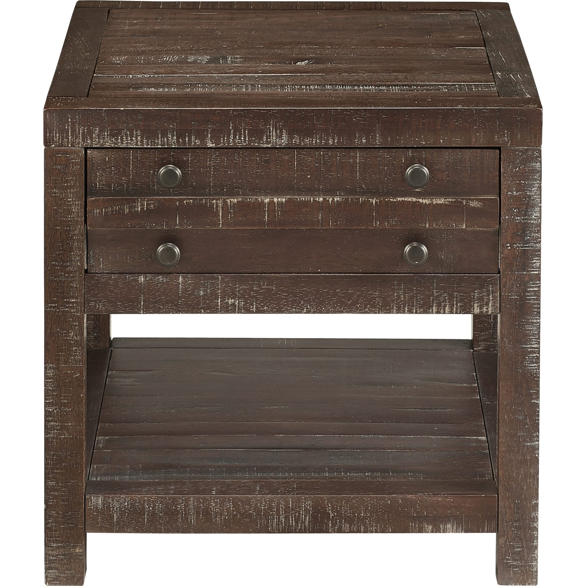 Townsend Solid Wood Side Table in Java