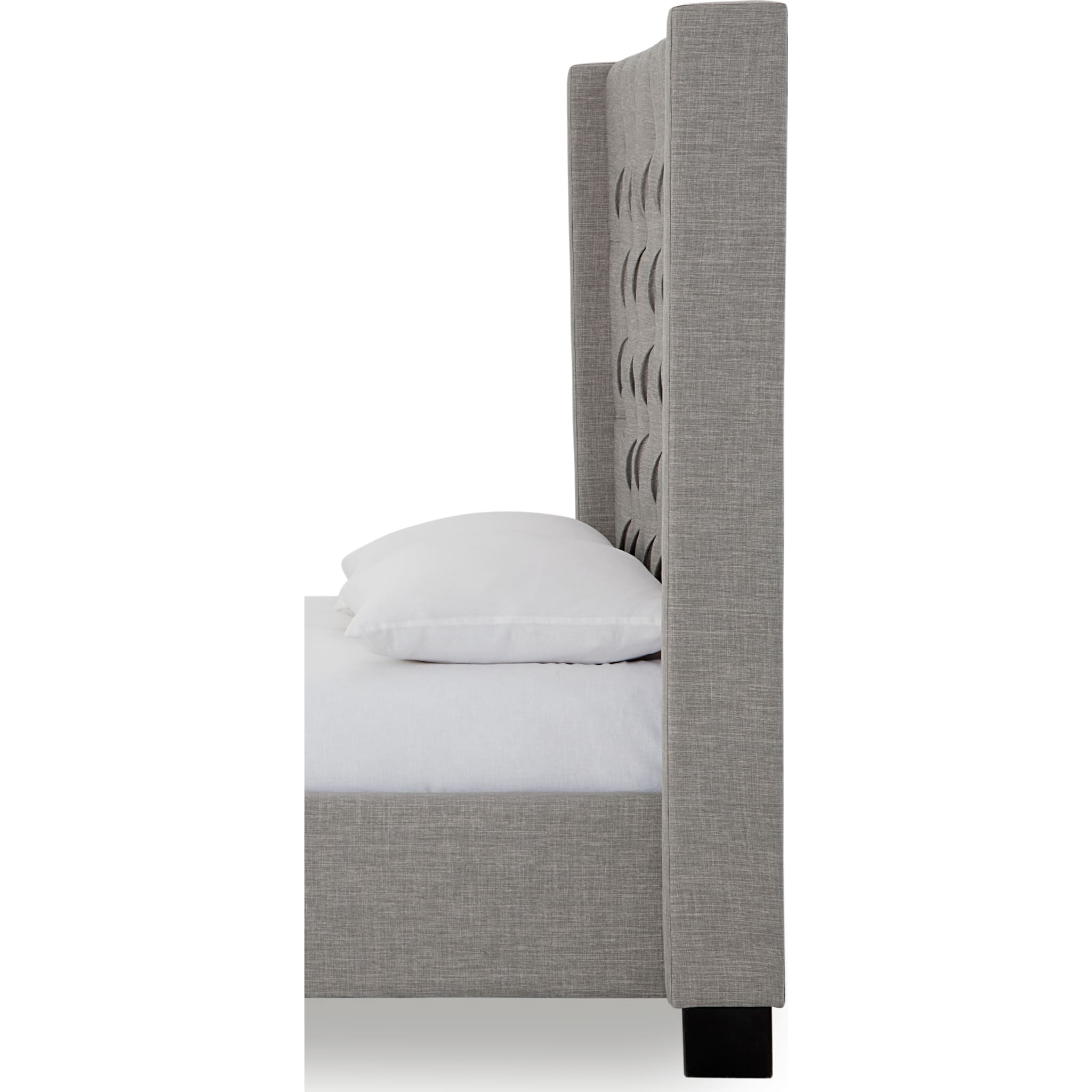 Verona Tufted Upholstered Headboard in Speckled Grey