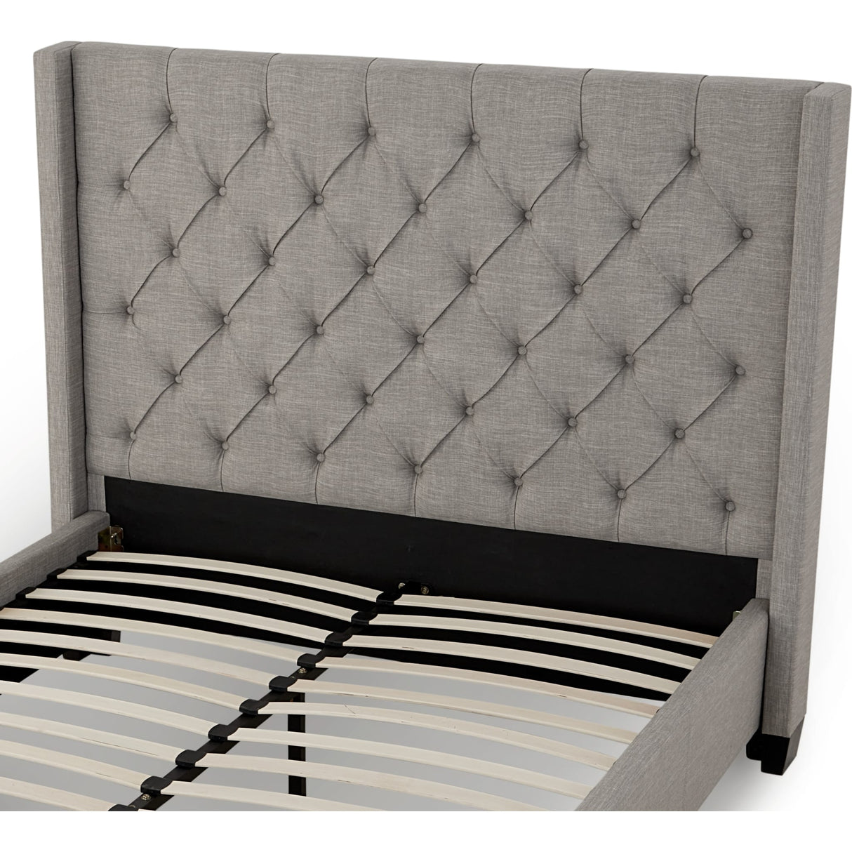 Verona Tufted Upholstered Headboard in Speckled Grey