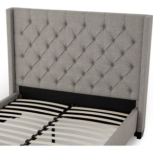 Verona Tufted Upholstered Headboard in Speckled Grey