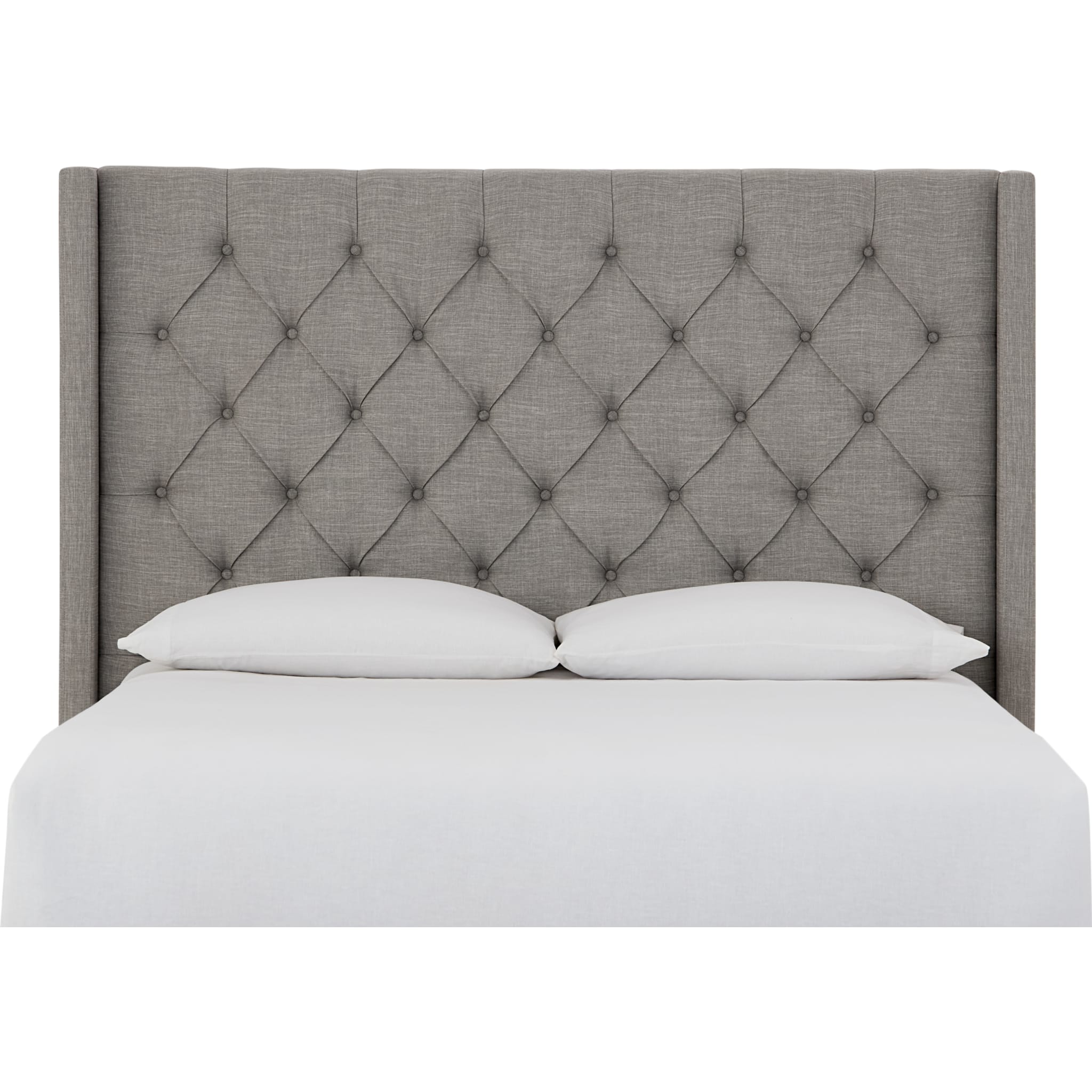 Verona Tufted Upholstered Headboard in Speckled Grey