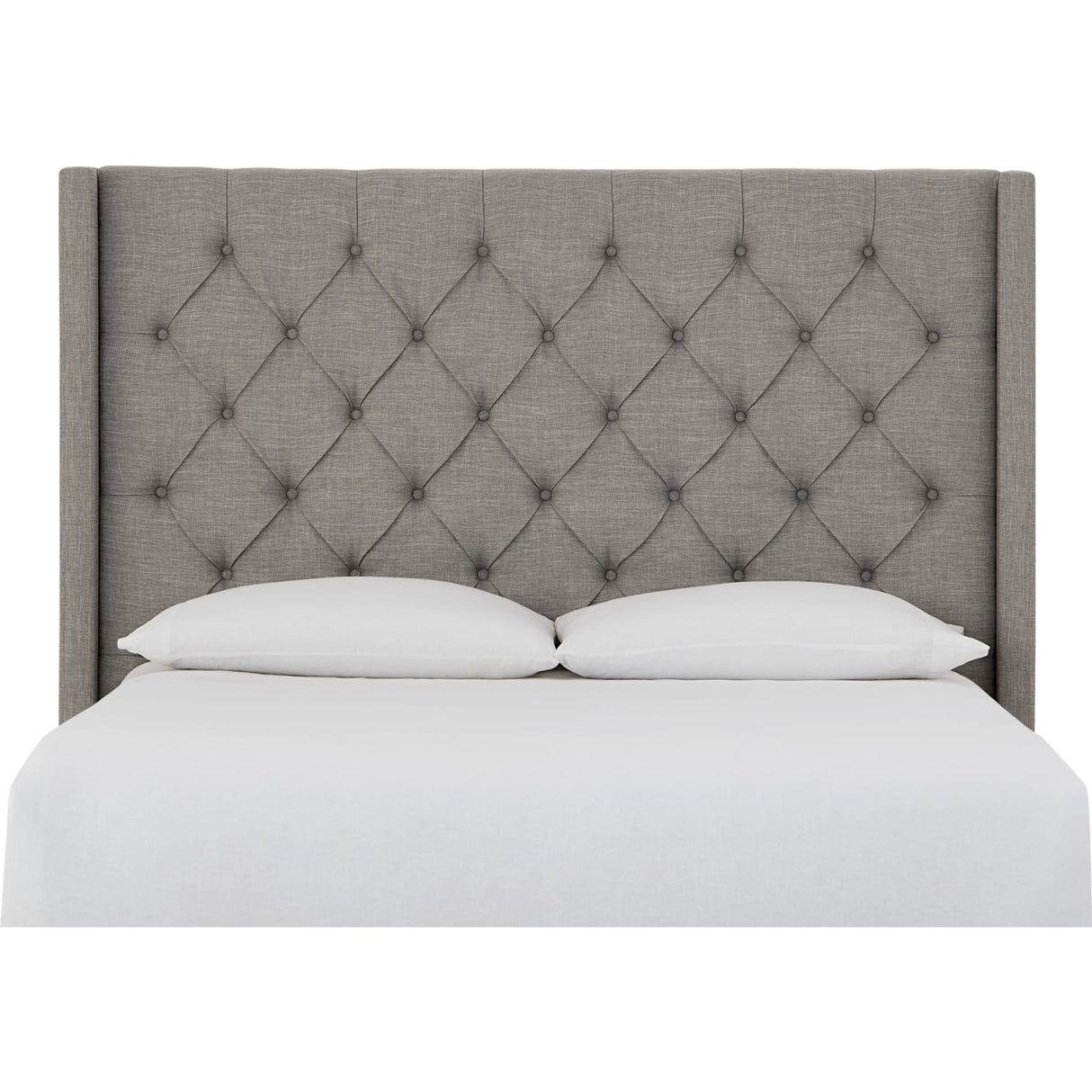 Verona Tufted Upholstered Headboard in Speckled Grey