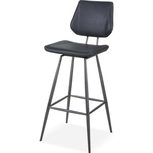 Vinson Modern Swivel Bar Stool in Cobalt