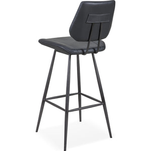 Vinson Modern Swivel Bar Stool in Cobalt