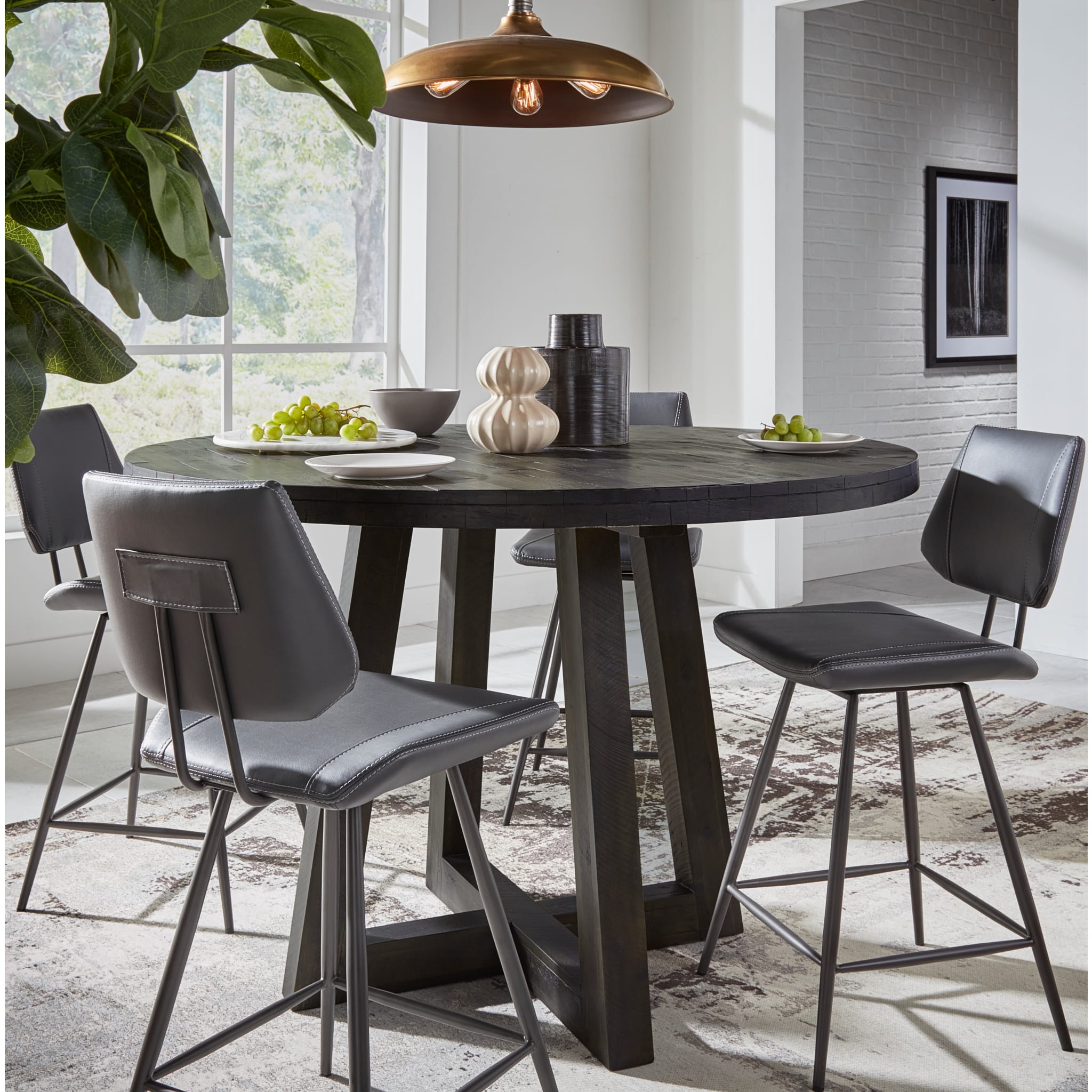 Vinson Modern Swivel Counter Stool in Cobalt