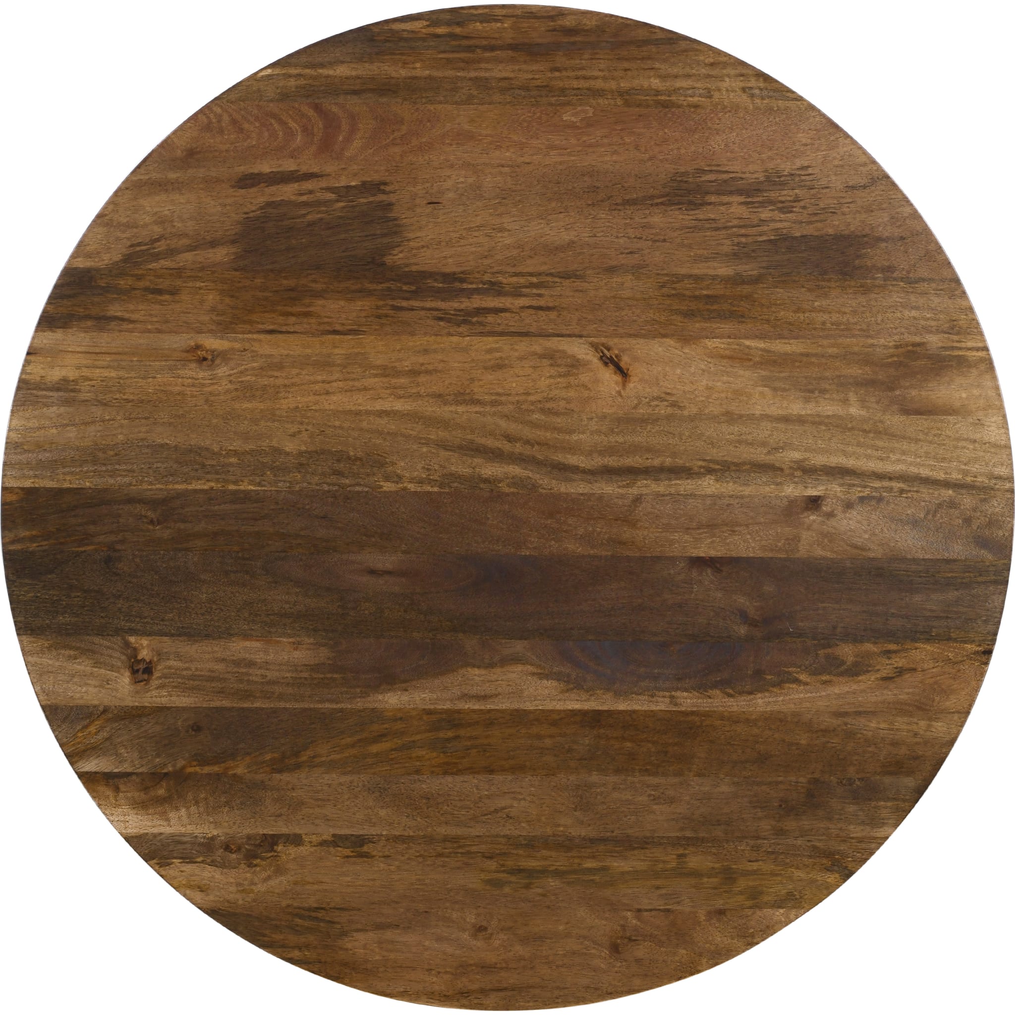 Virton Solid Wood Round Coffee Table in Smoked Brown