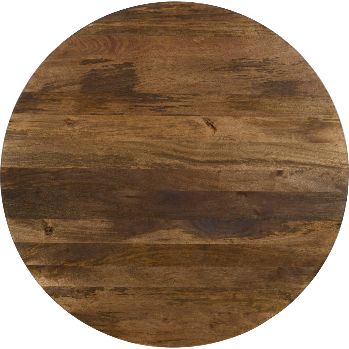 Virton Solid Wood Round Coffee Table in Smoked Brown