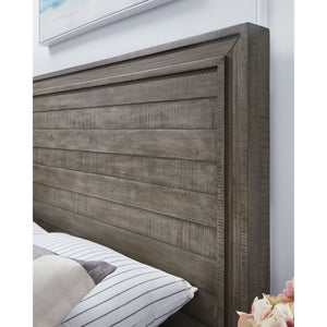 William Solid Wood Panel Bed in Dusty Dawn