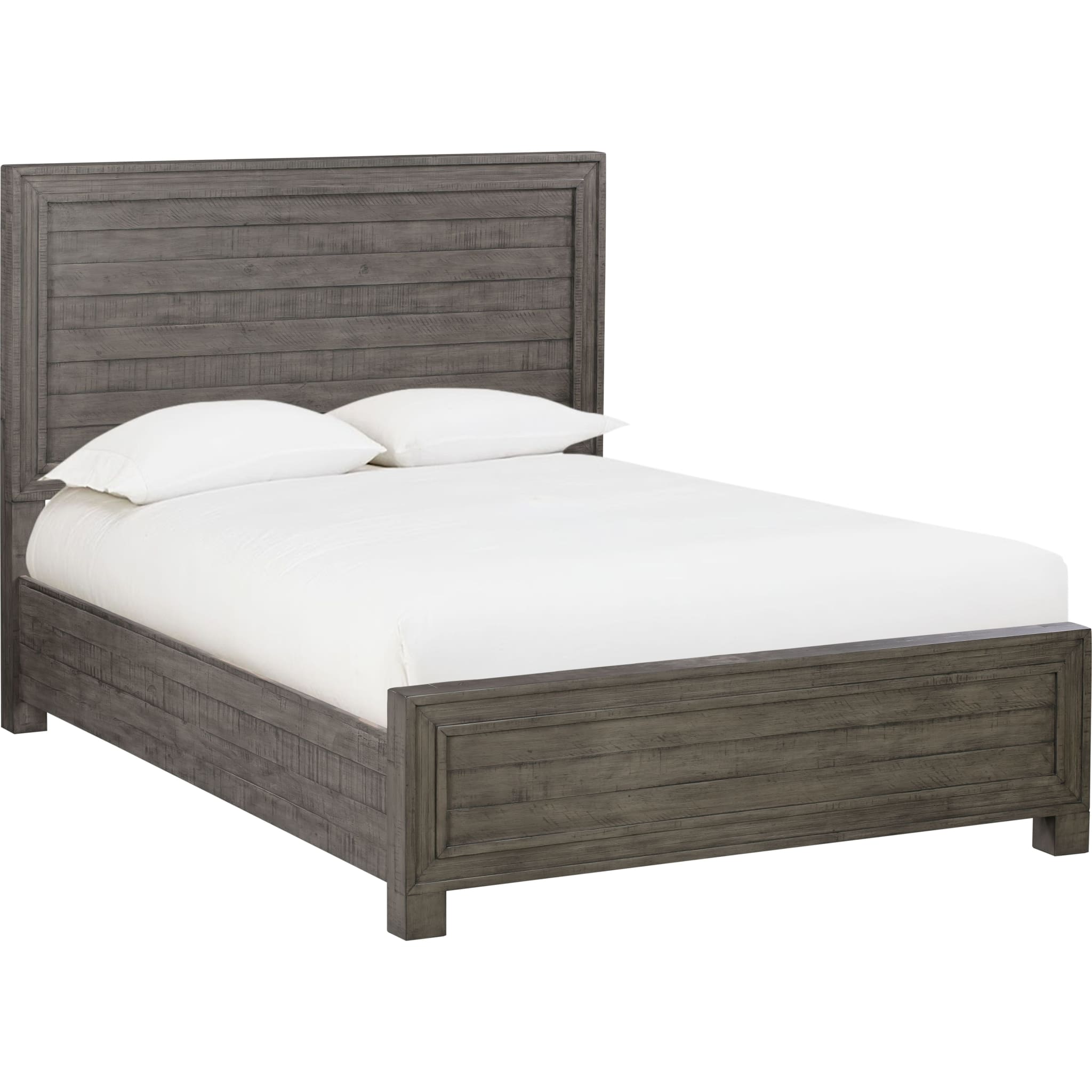 William Solid Wood Panel Bed in Dusty Dawn