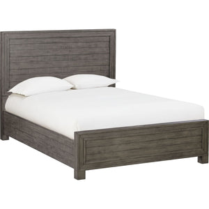 William Solid Wood Panel Bed in Dusty Dawn