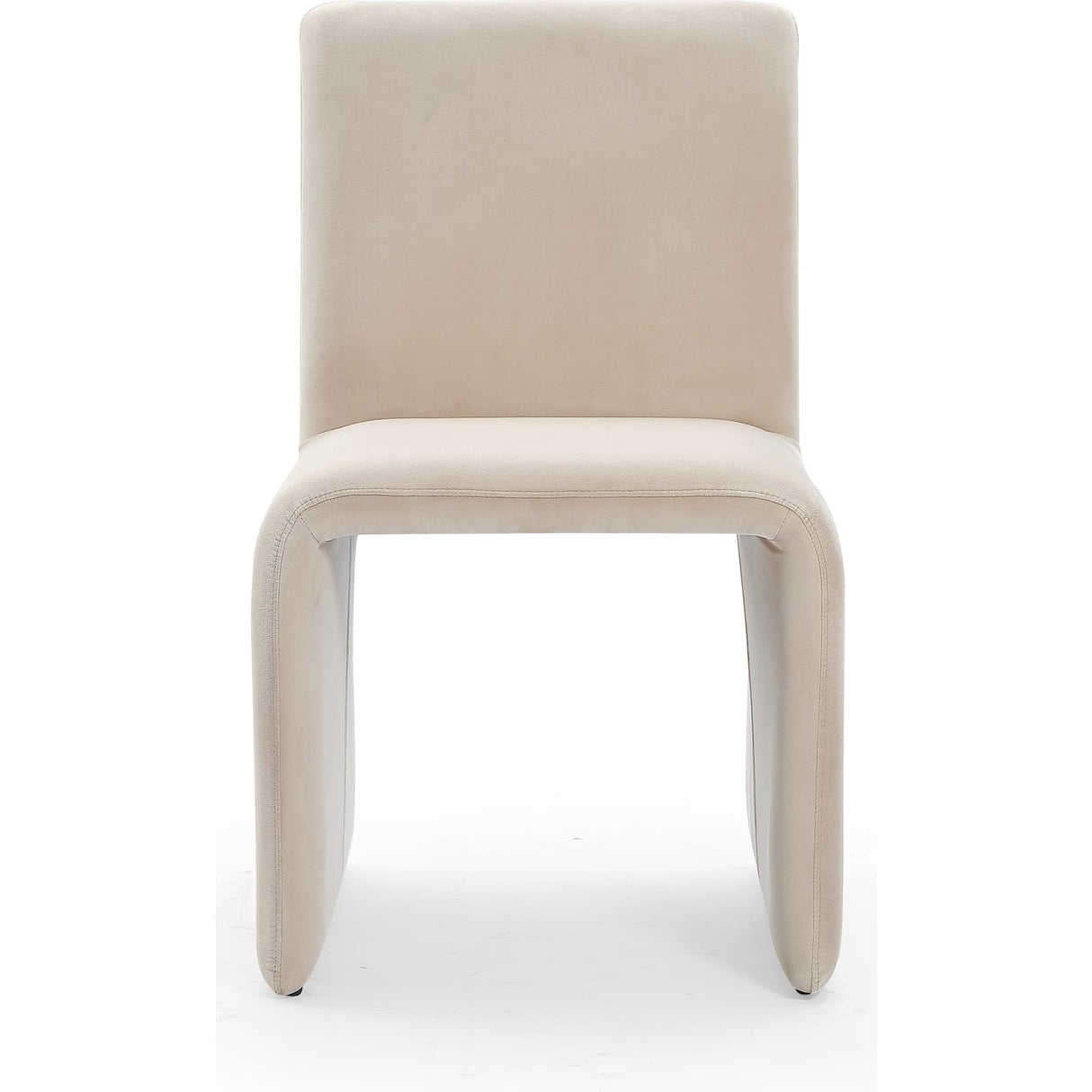 Winston Fully Upholstered Side chair in Sand Velvet