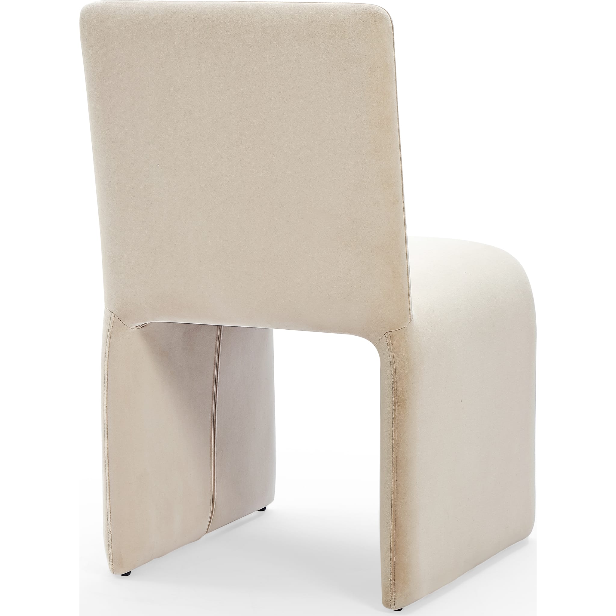 Winston Fully Upholstered Side chair in Sand Velvet
