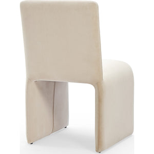 Winston Fully Upholstered Side chair in Sand Velvet