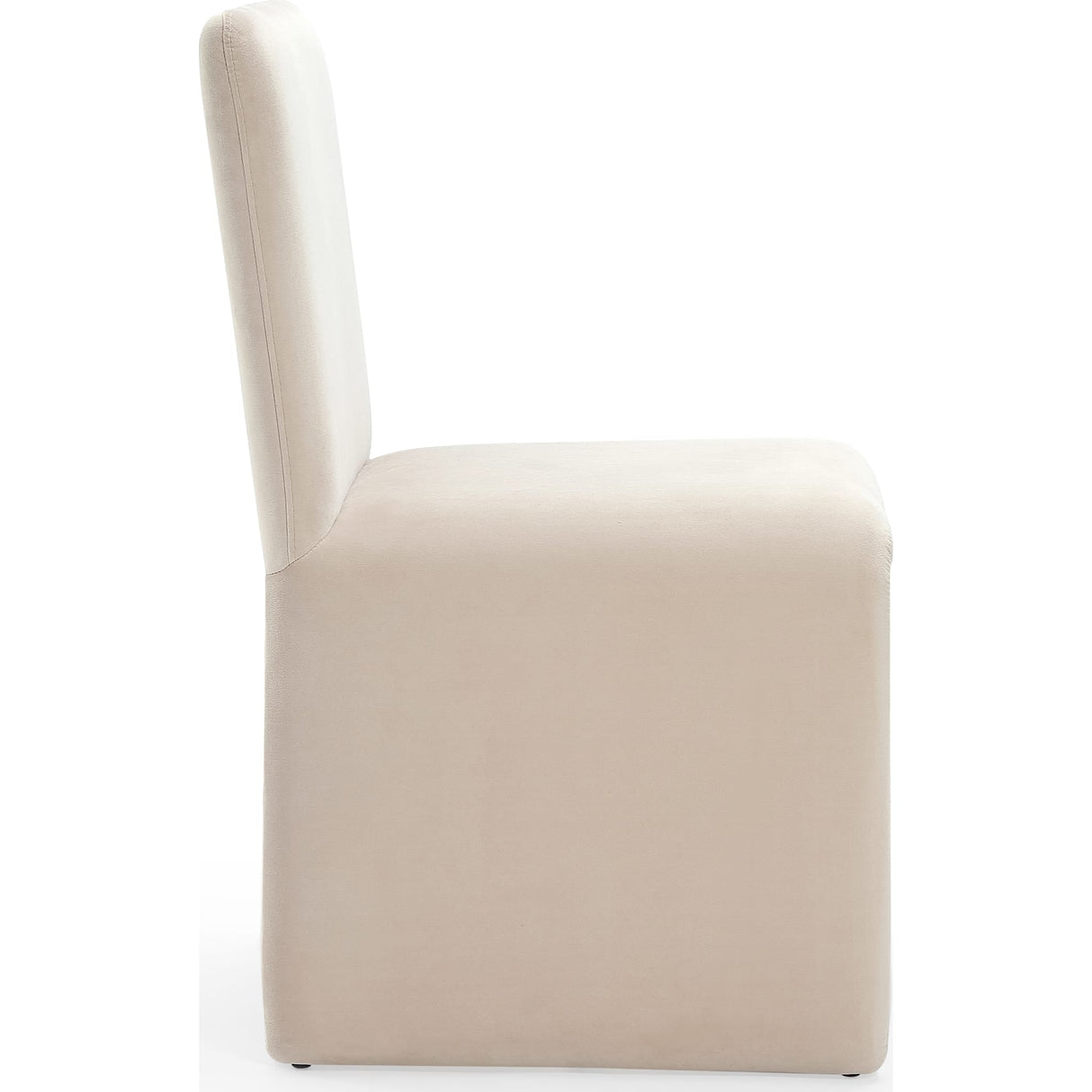 Winston Fully Upholstered Side chair in Sand Velvet