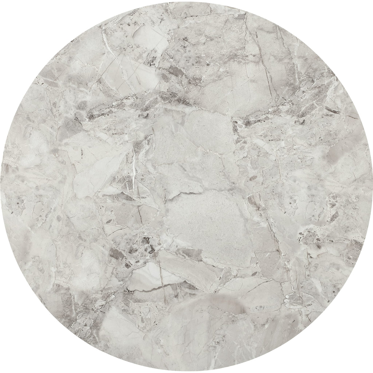 Winston Stone Top Metal Base Round Dining Table in Grigio