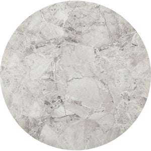 Winston Stone Top Metal Base Round Dining Table in Grigio