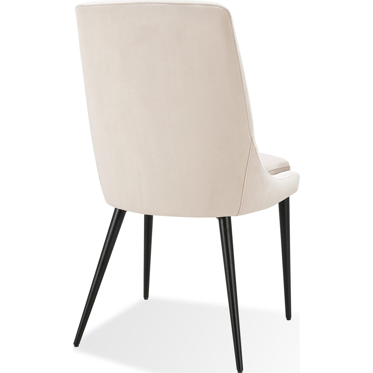 Winston Upholstered Metal Leg Dining Chair in Cream and Black