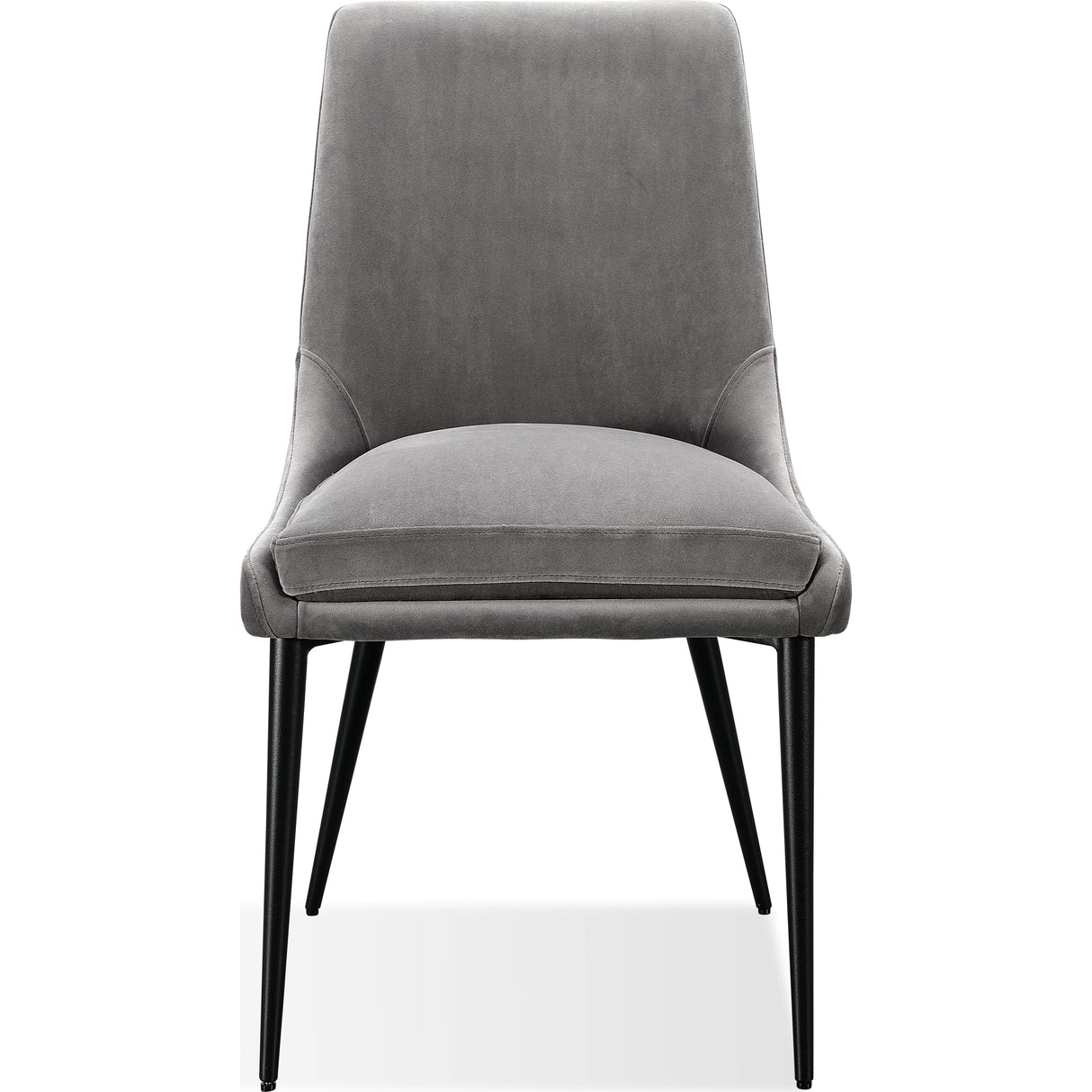 Winston Upholstered Metal Leg Dining Chair in Goose and Black